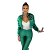 Letter pocket reflective diamond padded baseball coat