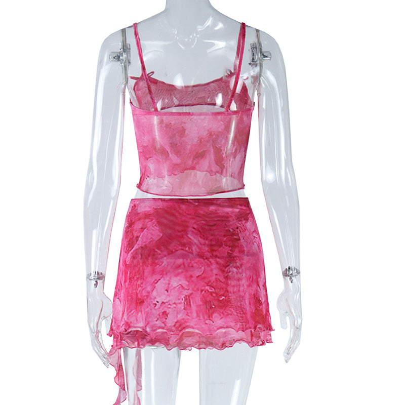 Sleeveless Split Skirt 2PC Set