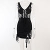 Hollow Sleeveless Suspender Dress