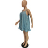 Button Pocket Loose Denim Dress