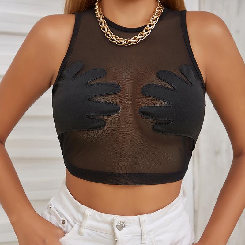 Sleeveless Sheer Shirt