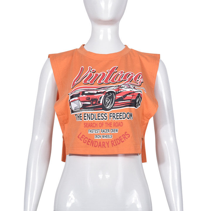 Printed Split Top Shirt