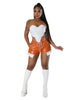 Deep Pocket Strap Leather Shorts