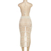Beach Skirt with High Waist Slit Dress Set