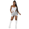Deep Pocket Strap Leather Shorts