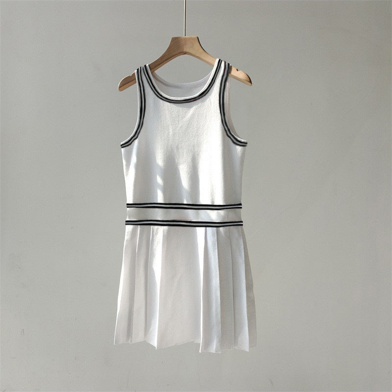 Tennis Pleated Sleeveless Vest Women's Dress