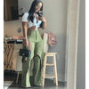Cotton Fried Dough Twists hollow casual pants