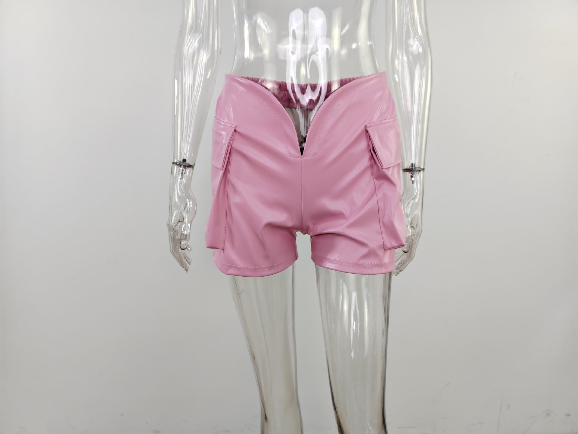 Sexy PU Leather Tight Low Waist Shorts
