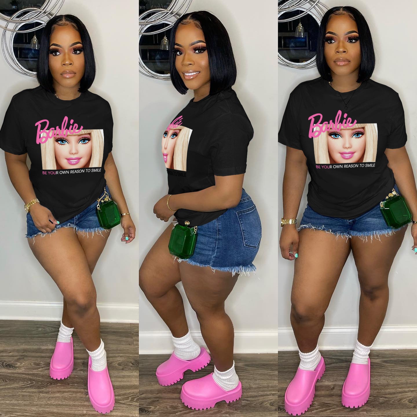 Barbie Printed Straight Pullover T-shirt