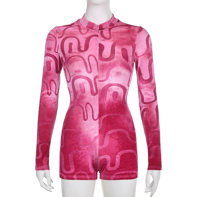 Ripple Printed Onesie Shorts