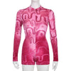 Ripple Printed Onesie Shorts