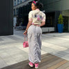 Printed Short-Sleeved Baseball Jacket