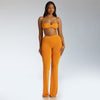 Bra Top & Flare Pants Two-Piece Set