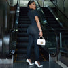 Tight solid color irregular umbilical jumpsuit pants