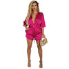Shirt Short Sleeve Shorts Loose Casual 2PC set