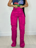 Solid Color Multi-Pocket Workwear pants