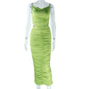 Solid Color Suspender Hip Skirt Two-piece Set