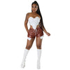 Deep Pocket Strap Leather Shorts