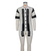Hollow out See-through Lapel Knitted Shorts Suit
