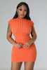 Bubble Solid Color Pullover Sleeveless Dress