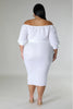 Large One Line Solid Bubbled 2PC Set