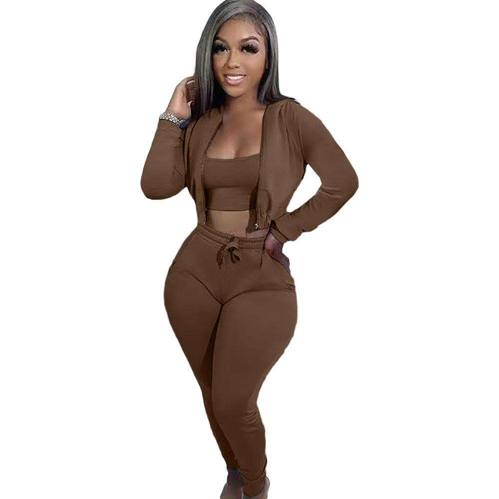Sweatshirt pull rack hooded athleisure 3pc set