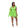 Candy-colored Lace-up Dress