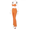 Bra Top & Flare Pants Two-Piece Set