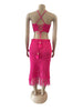 Tassel Fishing Net Knitted Two Piece Set