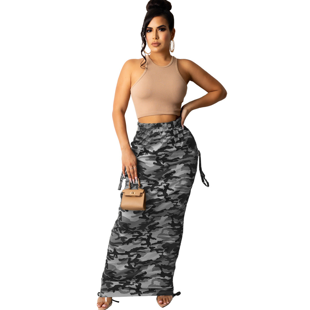 Camo Printed Skirt