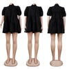 Puff Sleeve Loose Pleated Dress