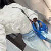 Star embossed thumb button cotton padded warm jacket