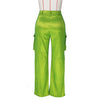 Solid Color Multi-Pocket Workwear pants