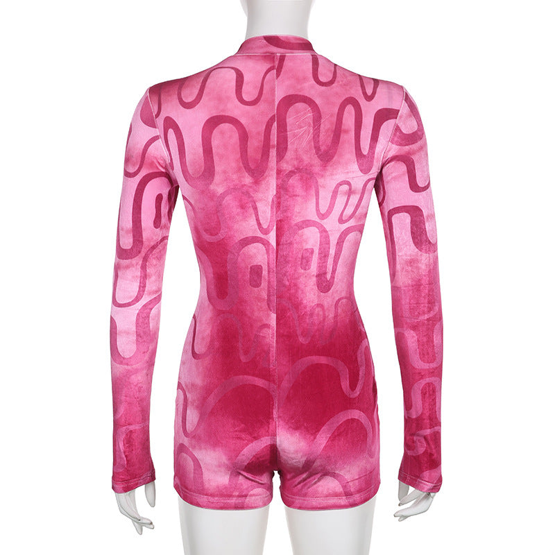 Ripple Printed Onesie Shorts