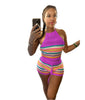 Knitted Backless Halter Top & Bottom 2PC Set