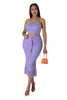 Tassel Fishing Net Knitted Two Piece Set