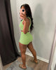 Puff Jacquard Vest Short Set