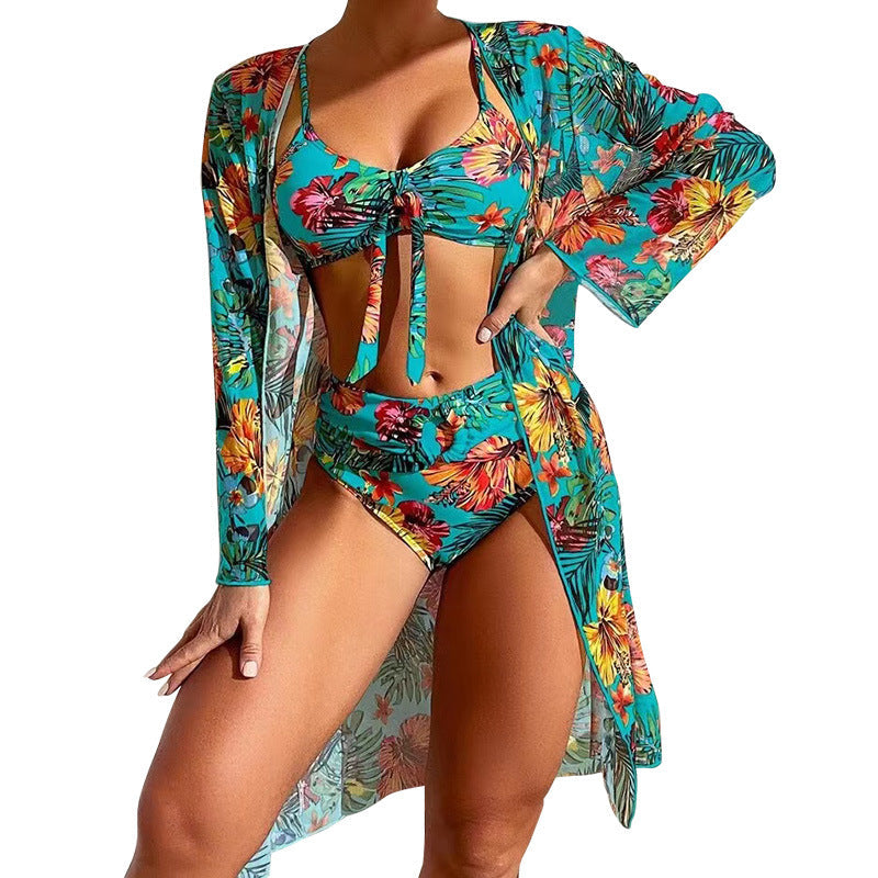 Printed Blouse Three-Piece Set Women's
