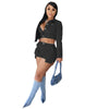 Solid Color Pocket Tooling Casual Two-Piece