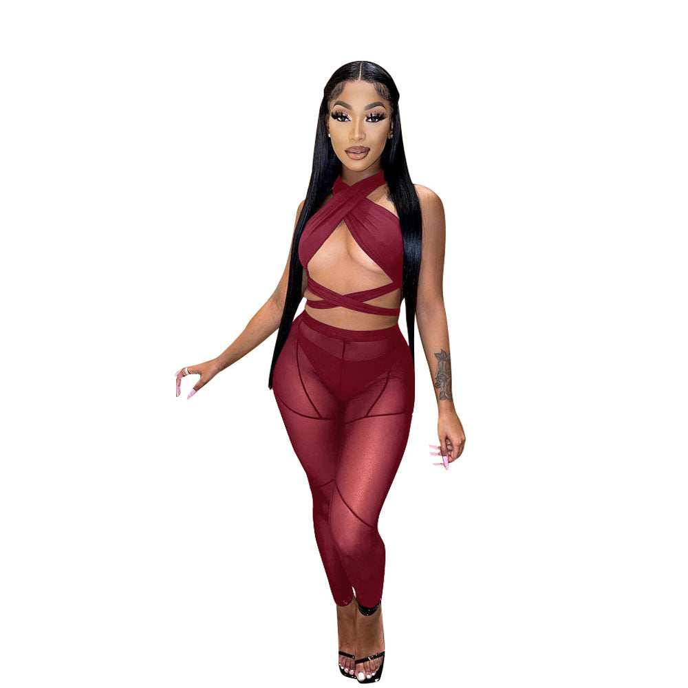 Sexy Stitching See-through 3PC Set