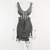 Hollow Sleeveless Suspender Dress