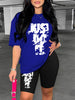 Casual Sports Printed Short Sleeves 2PC SET