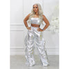 Hot stamping new personality street hip-hop nightclub two-piece set