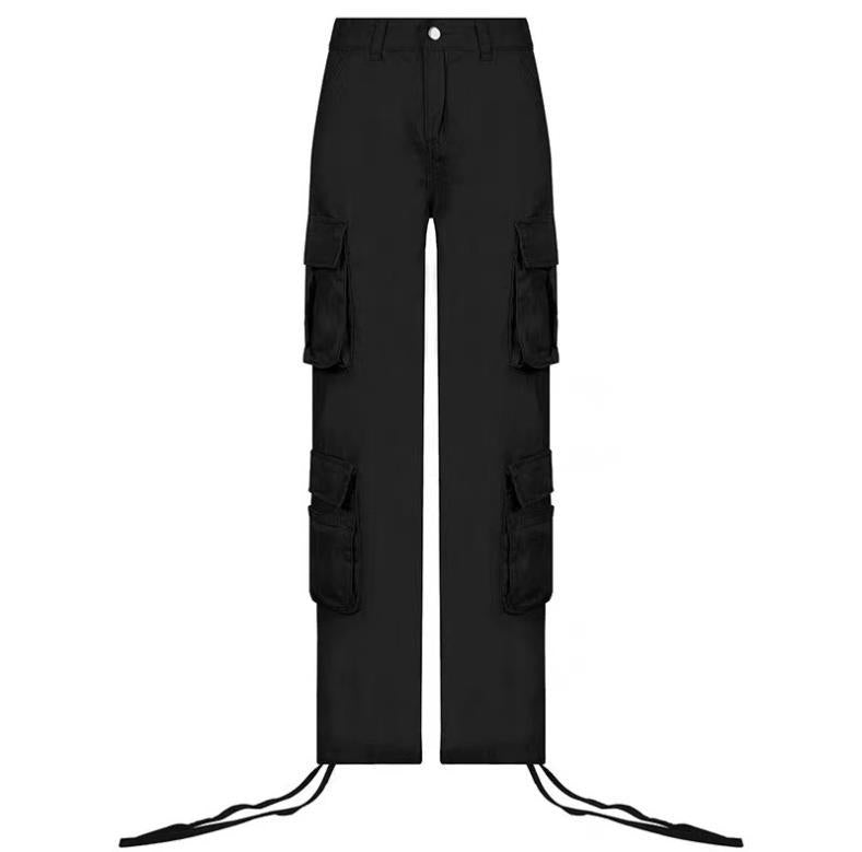 Hip Hop Style Low Waist Multi-Pocket Casual Pants