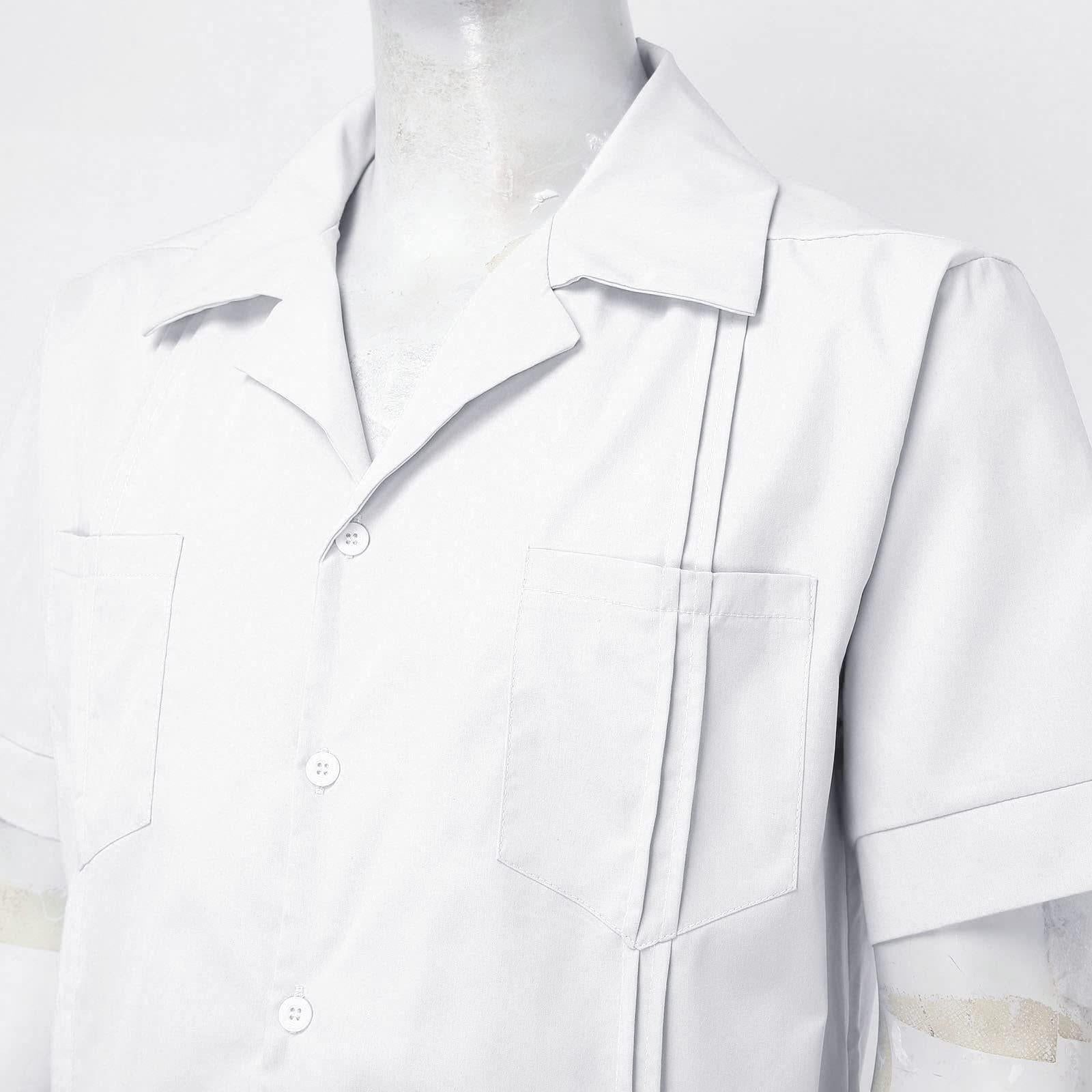 Linen Loose Short Sleeve Shorts Men's 2 PC Suit