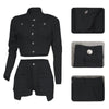 Solid Color Pocket Tooling Casual Two-Piece