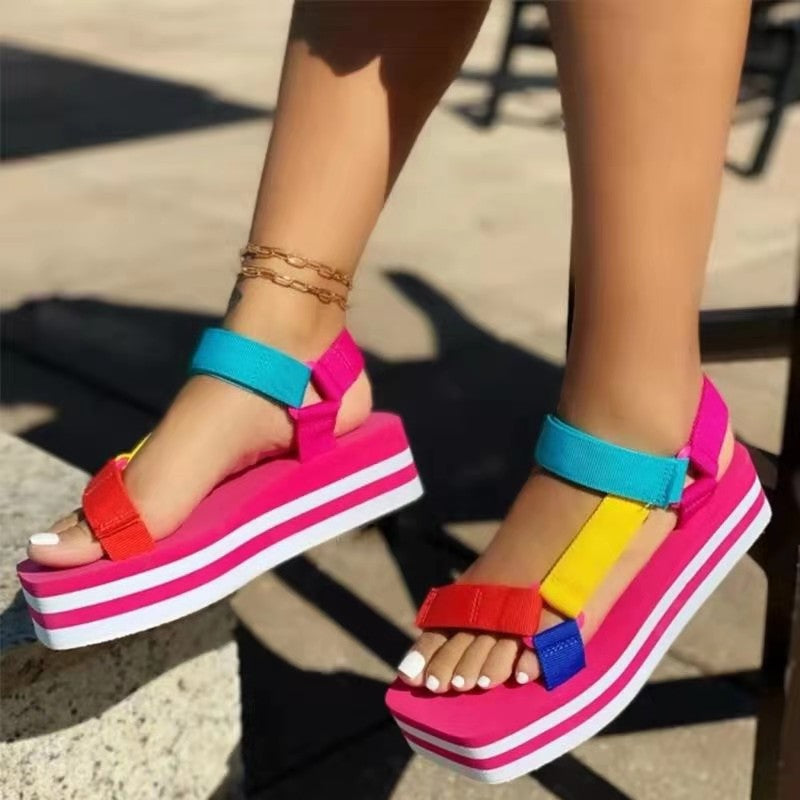 Color Velcro Sandals