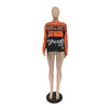 Motorcycle style detachable jacket short skirt 2PC set