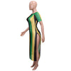 Caribbean Contrast Split Dress