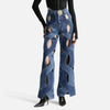 Metal button hollow Fried Dough Twists love jeans